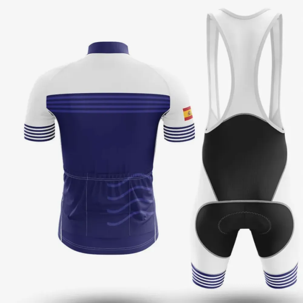 Spain V19 Cycling Bibs White/Black/Red