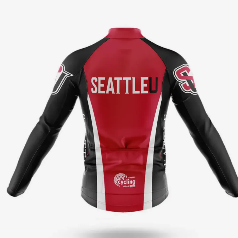 Seattle University Cycling Bibs Comfortable Black/Red/White