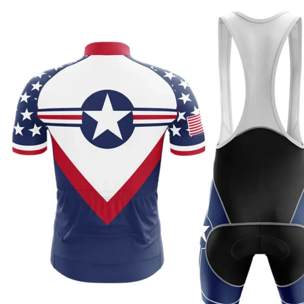Military Cycling Bibs Navy/Red/White