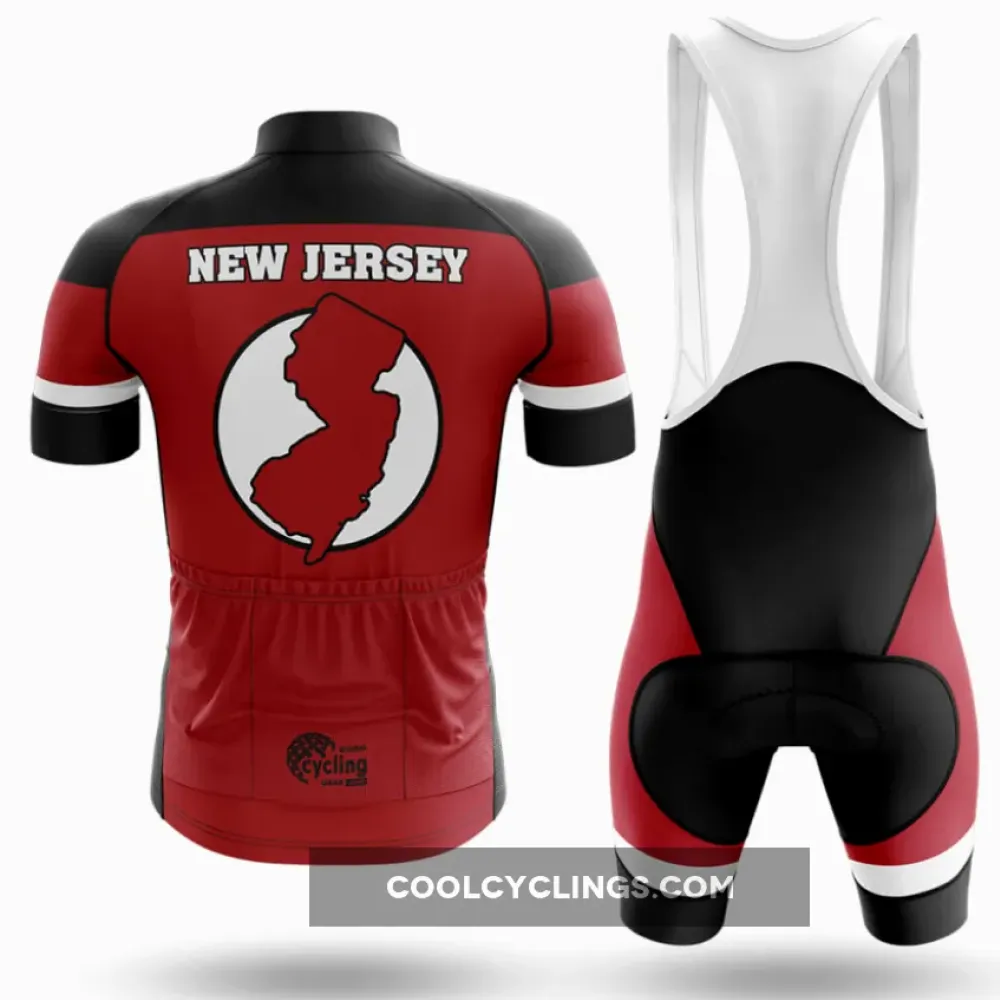 New Jersey Cycling Bibs Comfortable Red/Black/White