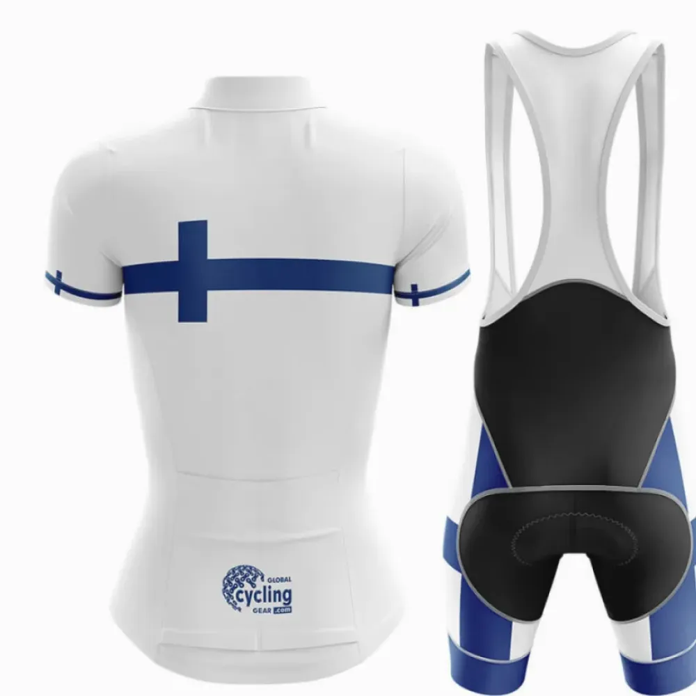 Finland V4 Cycling Kit White/Blue/Black