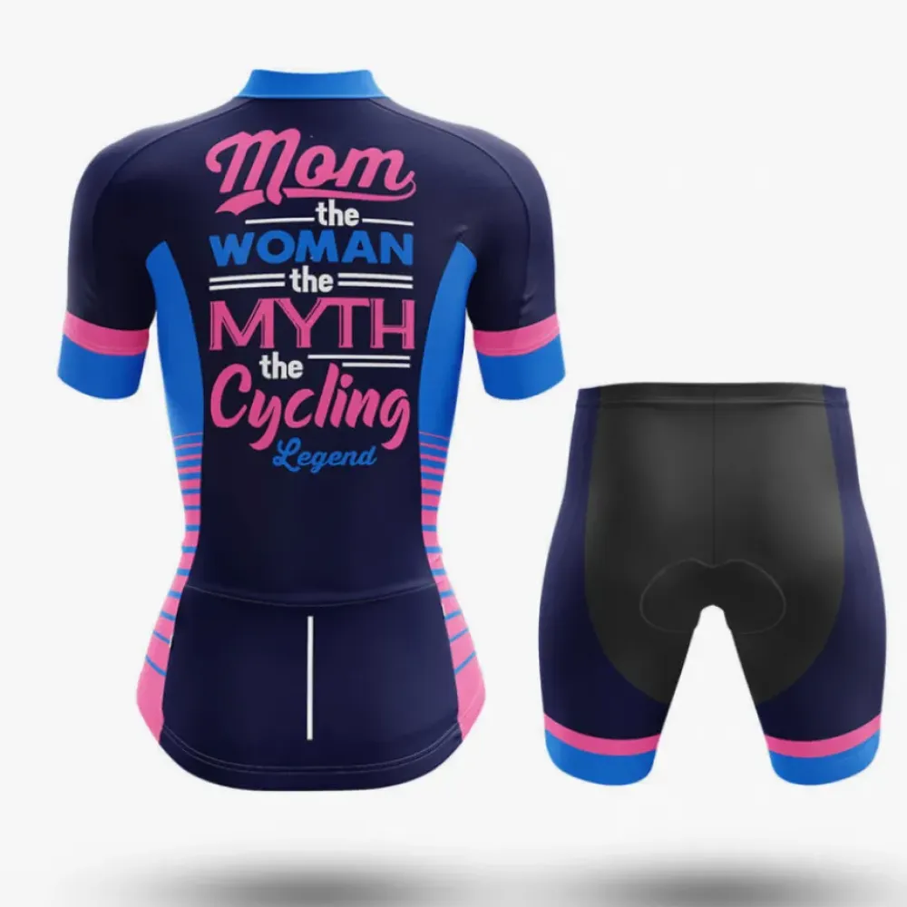 Mom Cycling Legend Jersey Navy/Pink/Blue