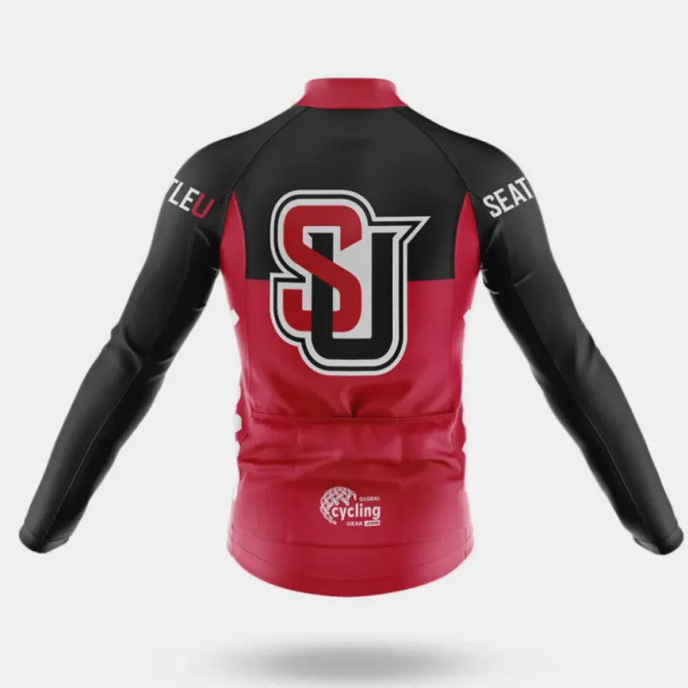 Seattle University Cycling Bibs Ver.2 Breathable Black/Red/White