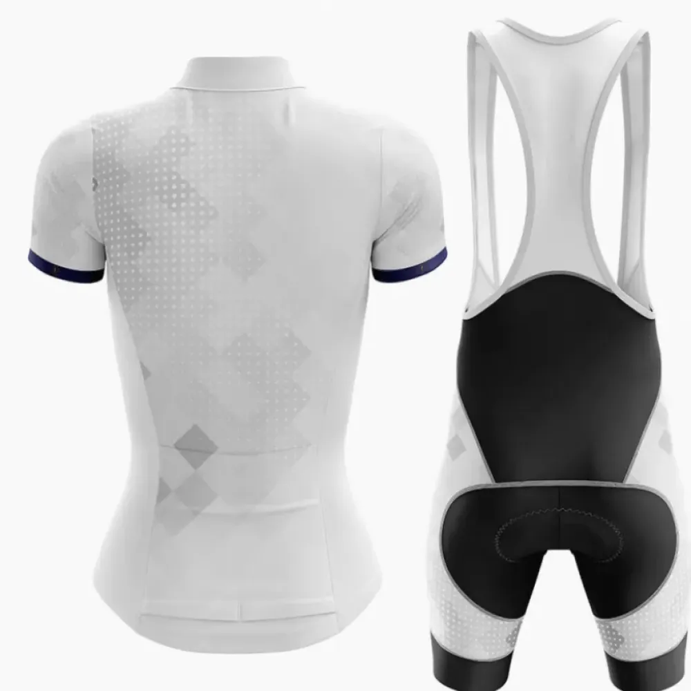 Indiana Women Cycling Bibs White/Black/Grey