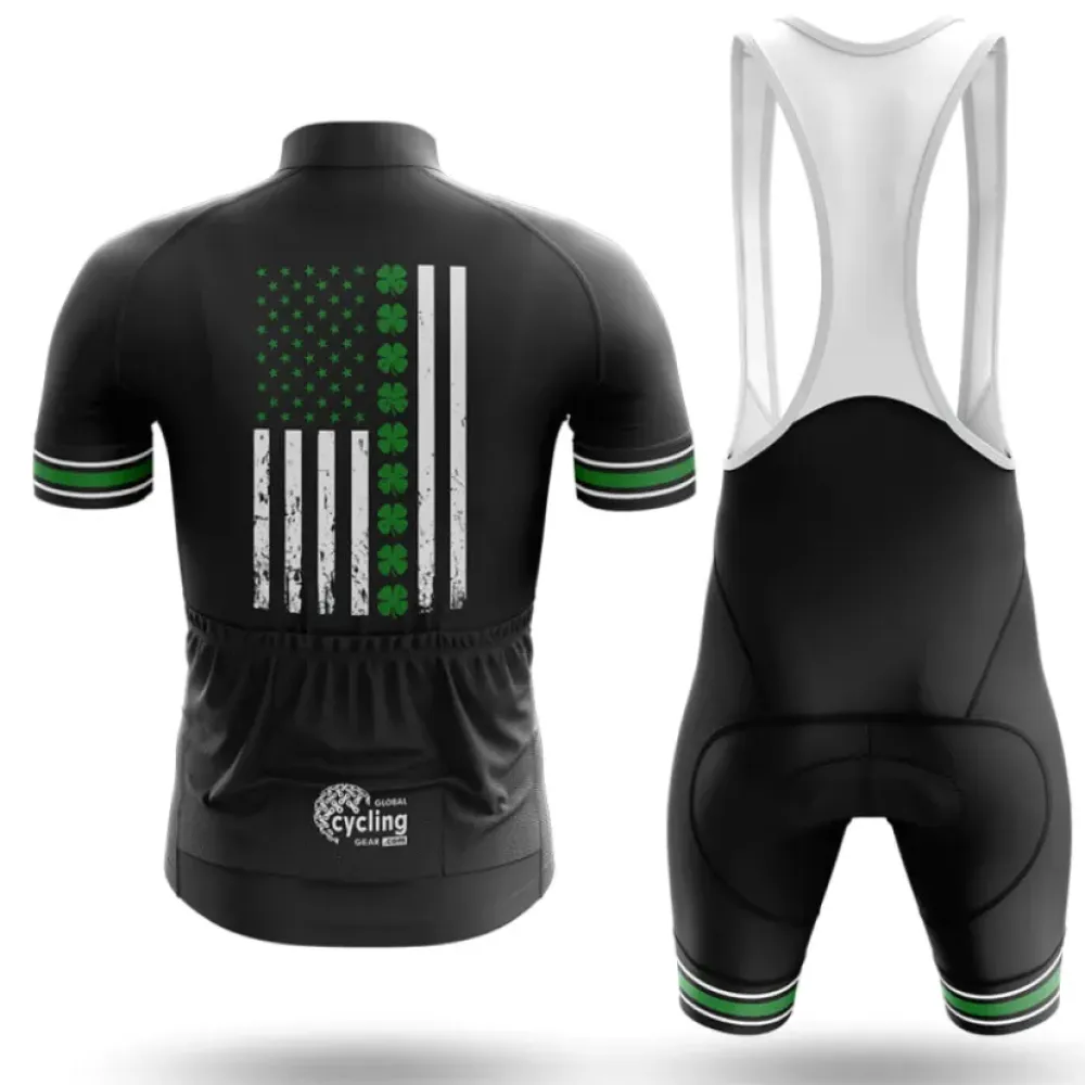 Cycling Bibs Shamrock Flag Comfortable Black/Green/White