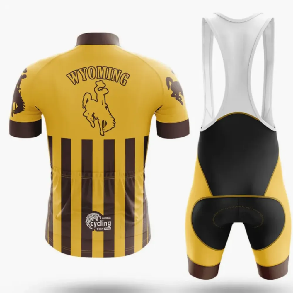 University of Wyoming Cycling Bibs Yellow/Black/Gold