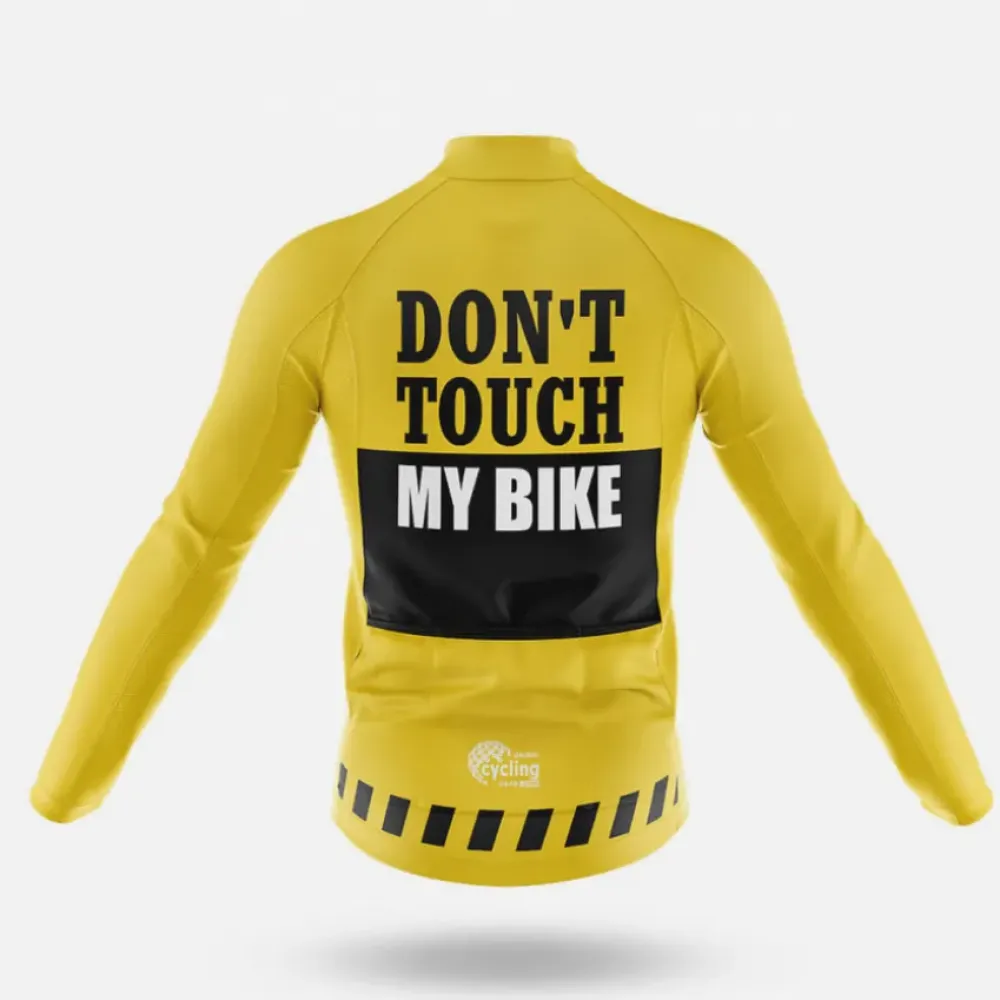 Don't Touch My Bike Cycling Jersey Yellow/Black/Gold