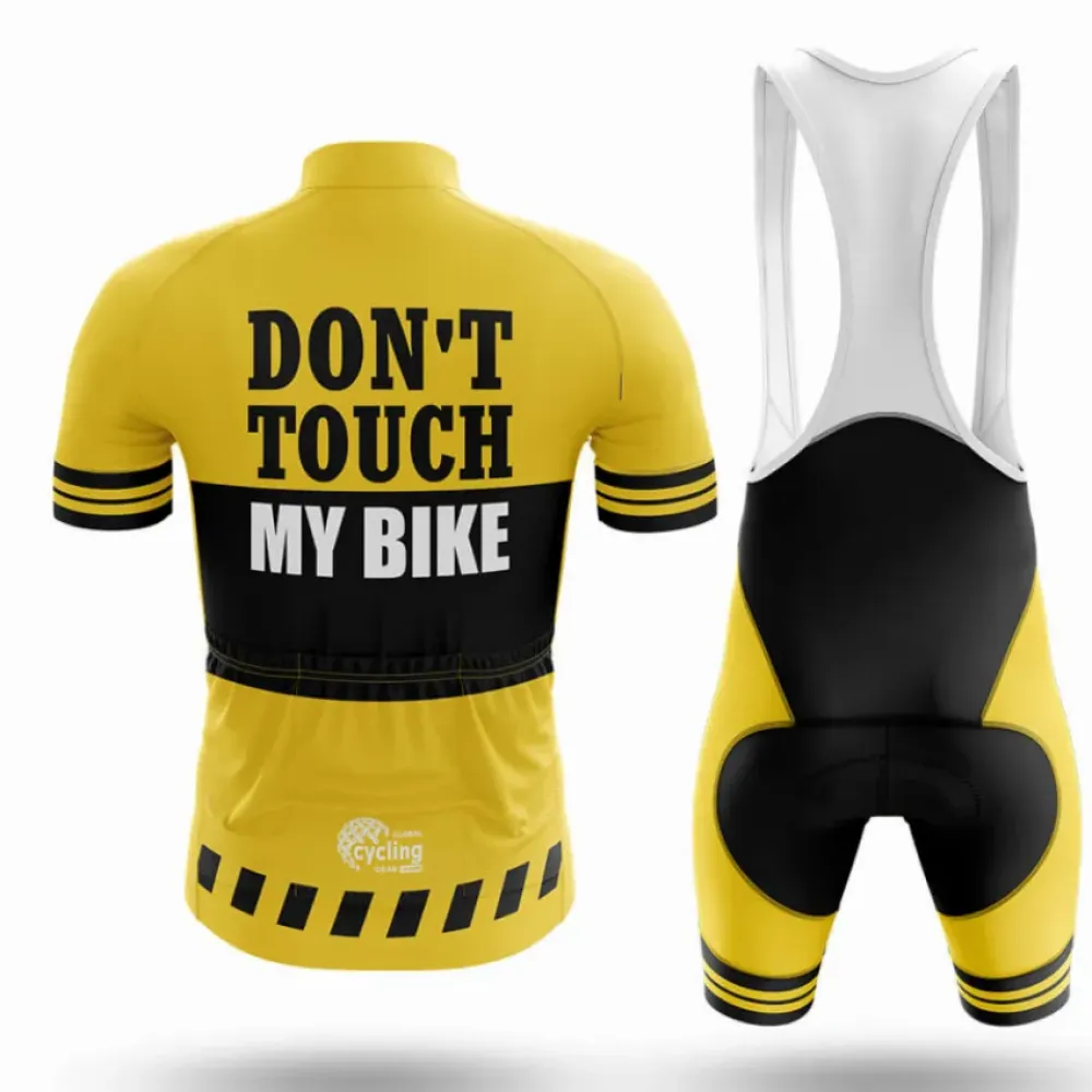 Don't Touch My Bike Cycling Jersey Yellow/Black/Gold