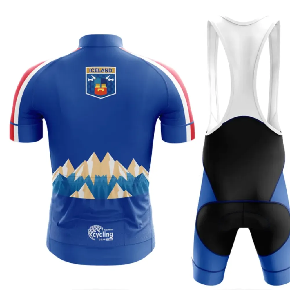 Iceland Flag Cycling Jersey Blue/Red/White