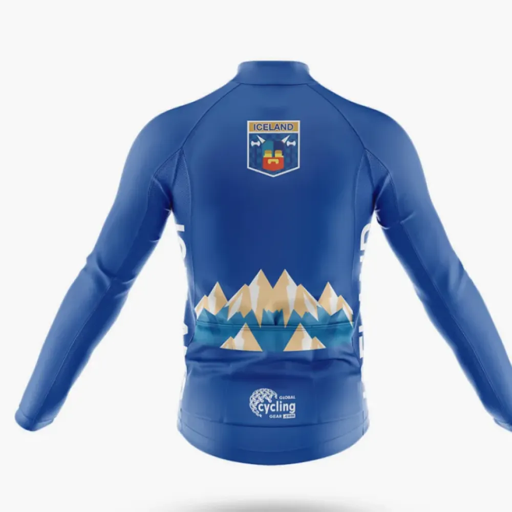 Iceland Flag Cycling Jersey Blue/Red/White