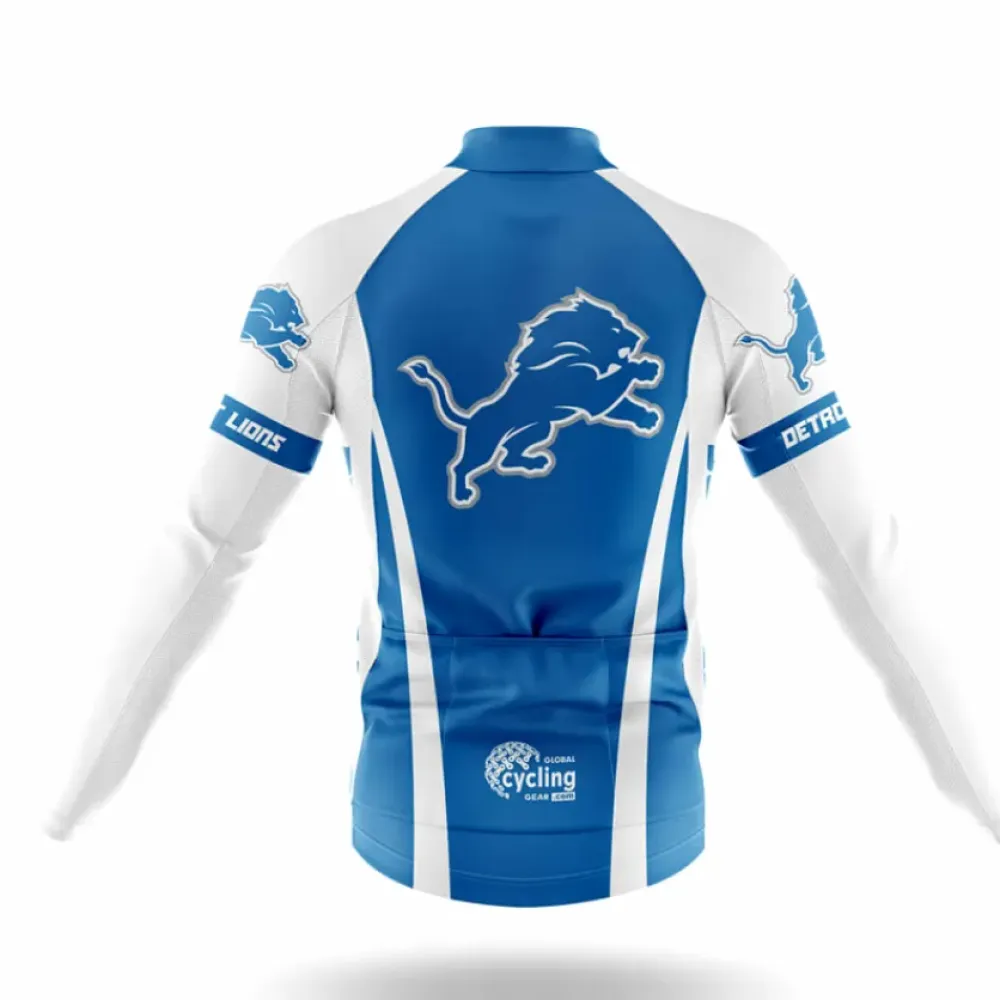 Detroit Lions Cycling Bibs Silver Crush White/Blue/Black