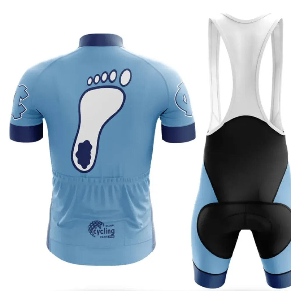 Tar Heels Cycling Kit Footprint Light Blue/Black/White