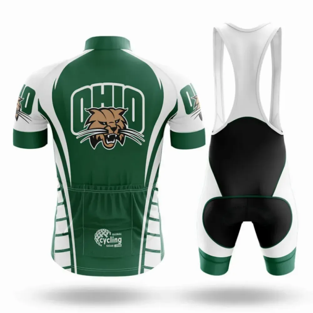 Ohio Bobcats Cycling Jersey Green/White/Brown