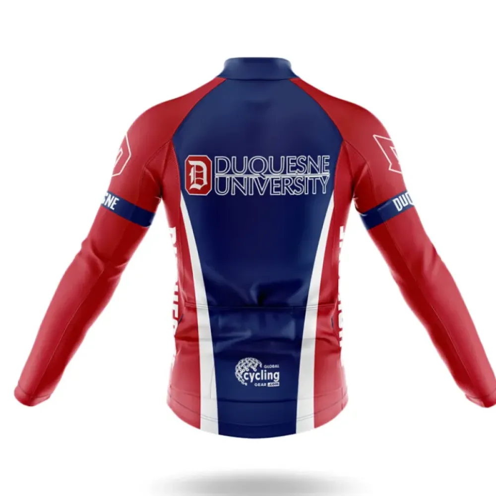 Duquesne University Long Sleeve Cycling Jersey Navy/Red/White