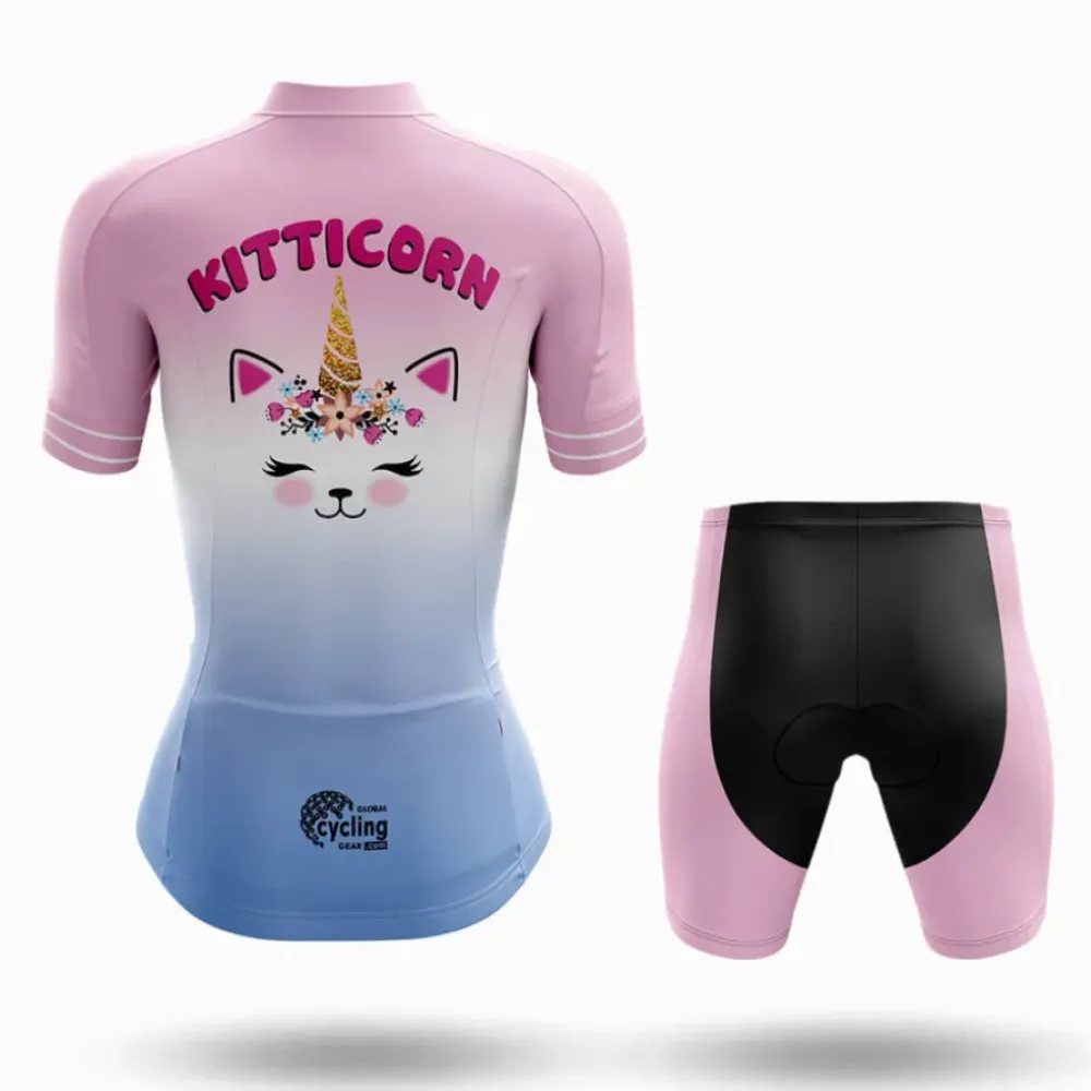 Cycling Kit Shorts Comfortable Pink/Black/Light Pink