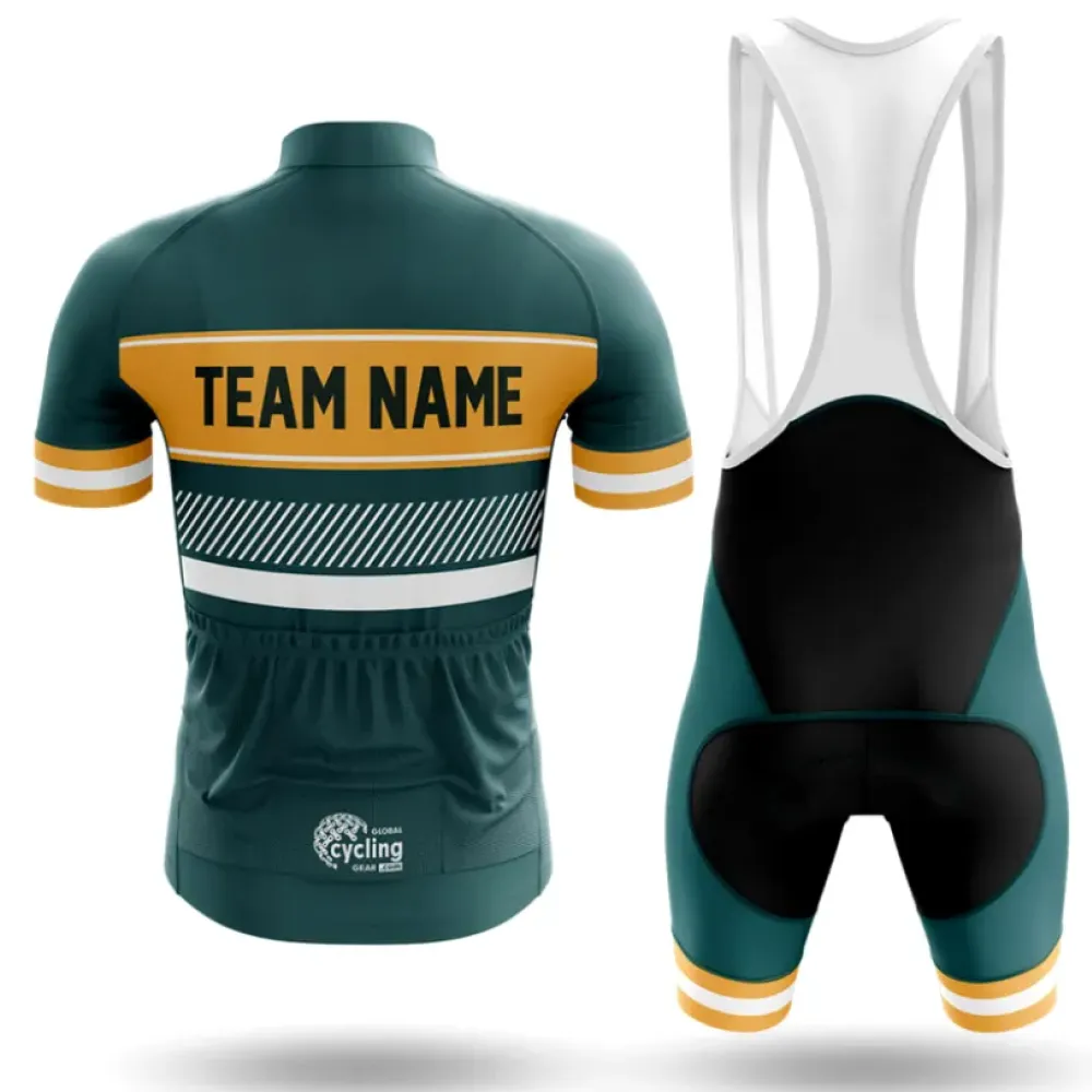 Cycling Kit S10 Custom Team Name Teal/Yellow/White