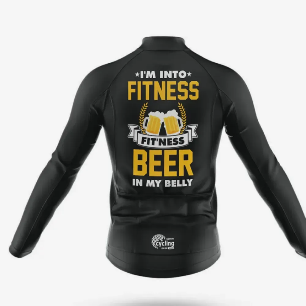Cycling Kit Fitness Beer Black/Gold/White