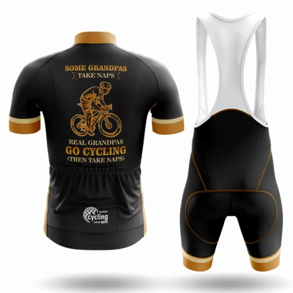 Real Granpas Cycling Jersey Vintage Black/Gold/White
