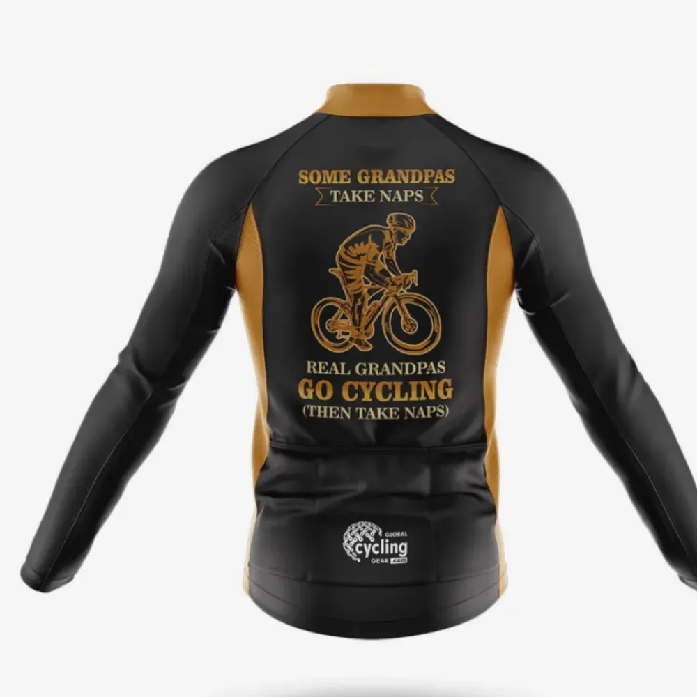 Real Granpas Cycling Jersey Vintage Black/Gold/White