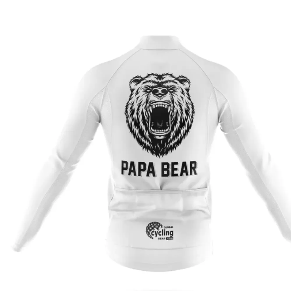 Papa Bear Cycling Jersey Wild White/Black/Grey
