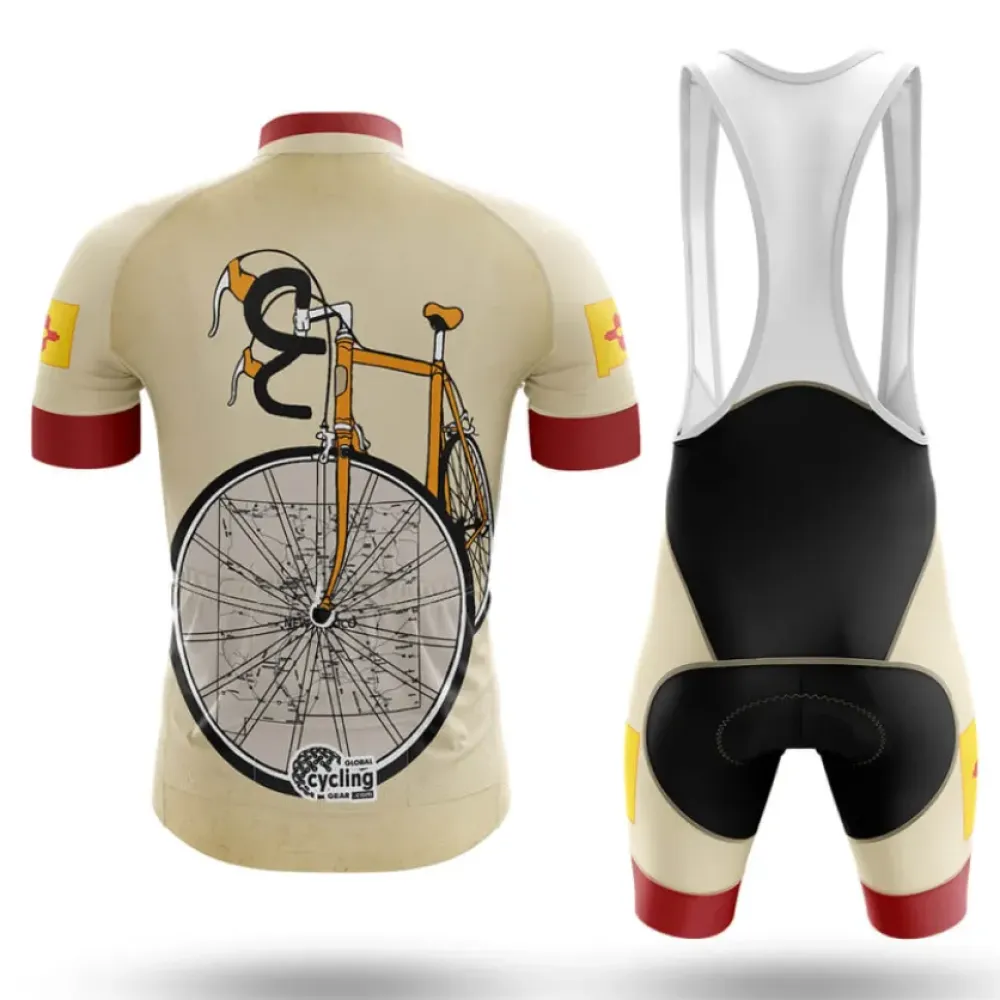 New Mexico Riding Club Cycling Bibs Comfortable Black/Beige/Yellow