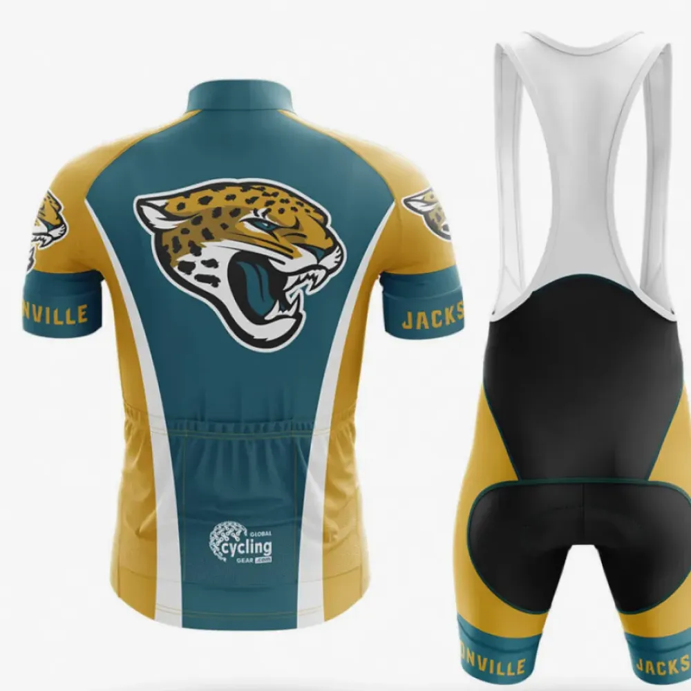 Jacksonville Jaguars Cycling Kit Full Set Teal/Gold/White