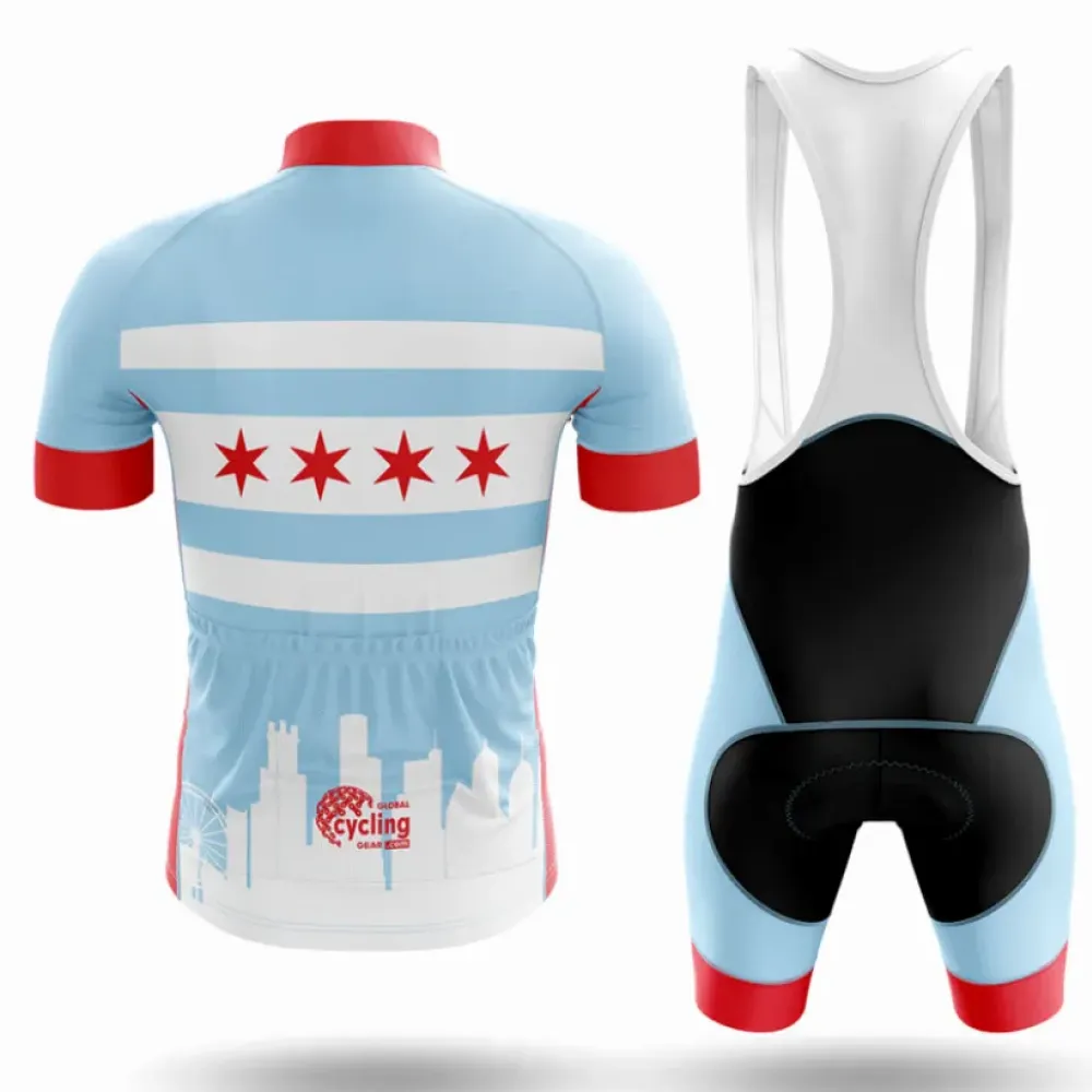 Chicago Flag Cycling Kit Full Set Sky Blue/Red/White