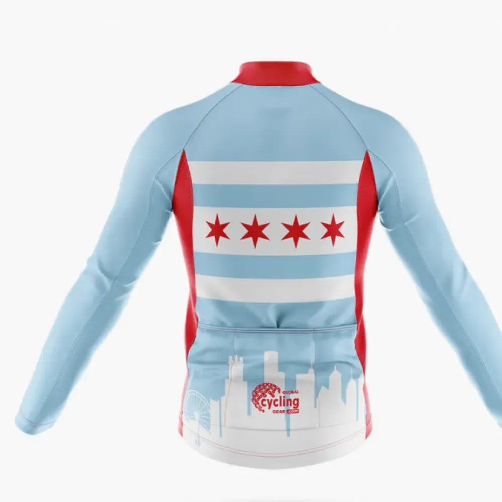 Chicago Flag Cycling Kit Full Set Sky Blue/Red/White