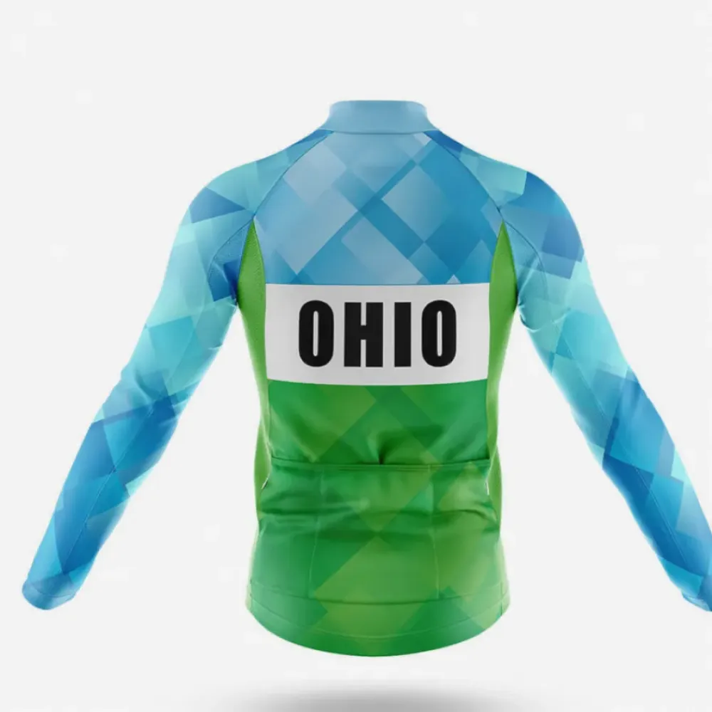 Ohio S3 Cycling Kit Full Set Green/Blue/White