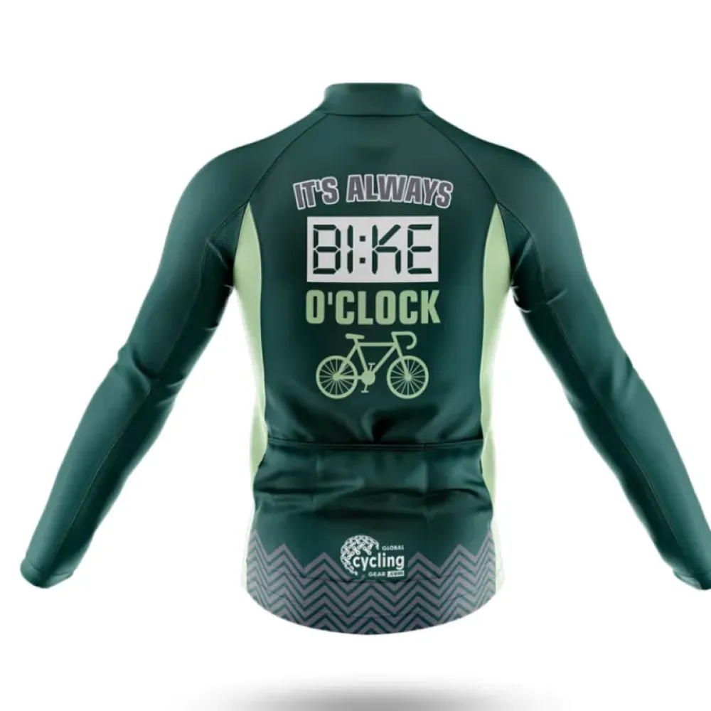 Bike O'Clock Cycling Jersey Always Bike Green/Teal/Dark Gray