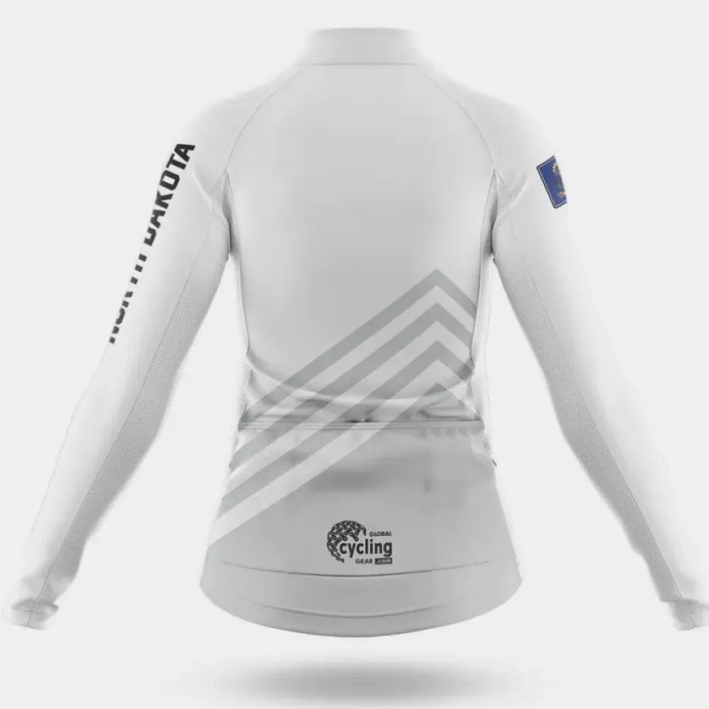 North Dakota S4 White Cycling Jersey Women Gray/White/Black