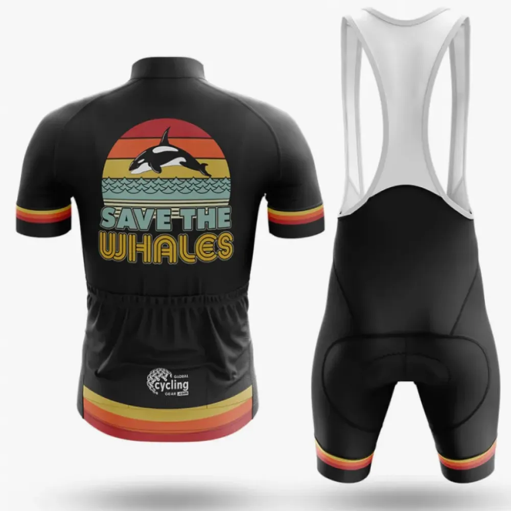 Cycling Kit Save the Whales Black/Red/Yellow