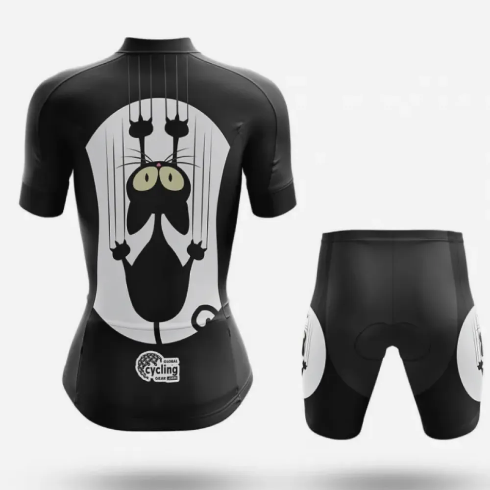 Women's Cycling Kit Black Cat Clawing Clawing/Black/Cat