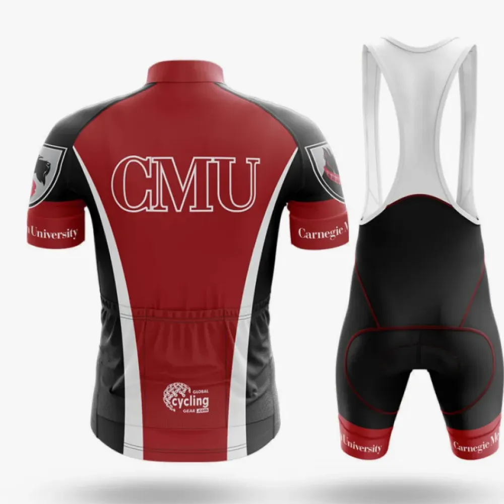 Carnegie Mellon University CMU Long Sleeve Cycling Jersey Red/Black/White
