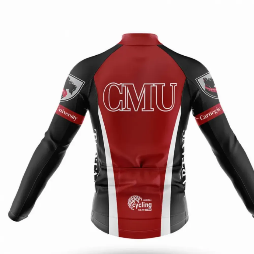 Carnegie Mellon University CMU Long Sleeve Cycling Jersey Red/Black/White