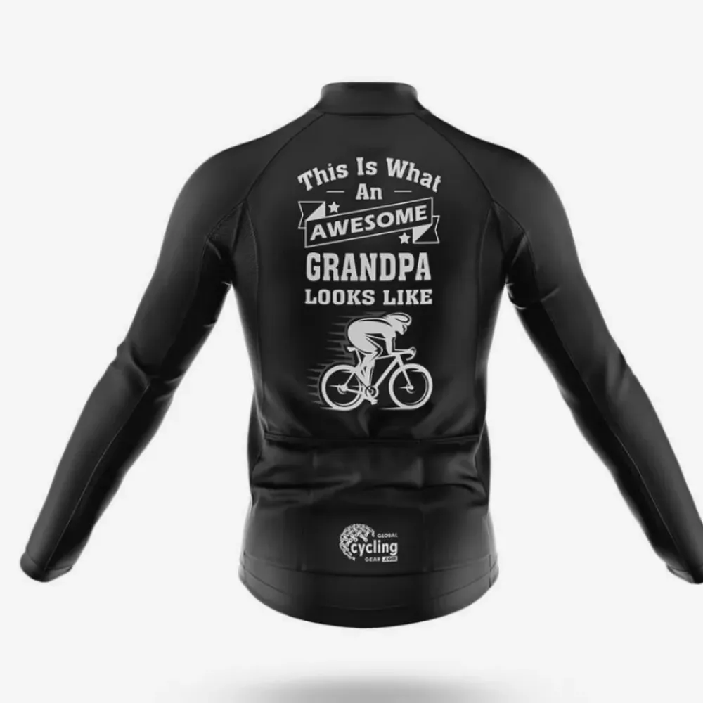 Awesome Grandpa V6 Cycling Kit Black/White/Silver