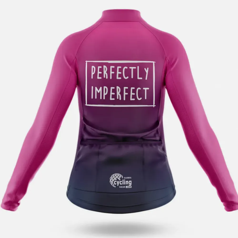 Perfectly Imperfect Women Long Sleeve Cycling Jersey Pink/Black/Purple