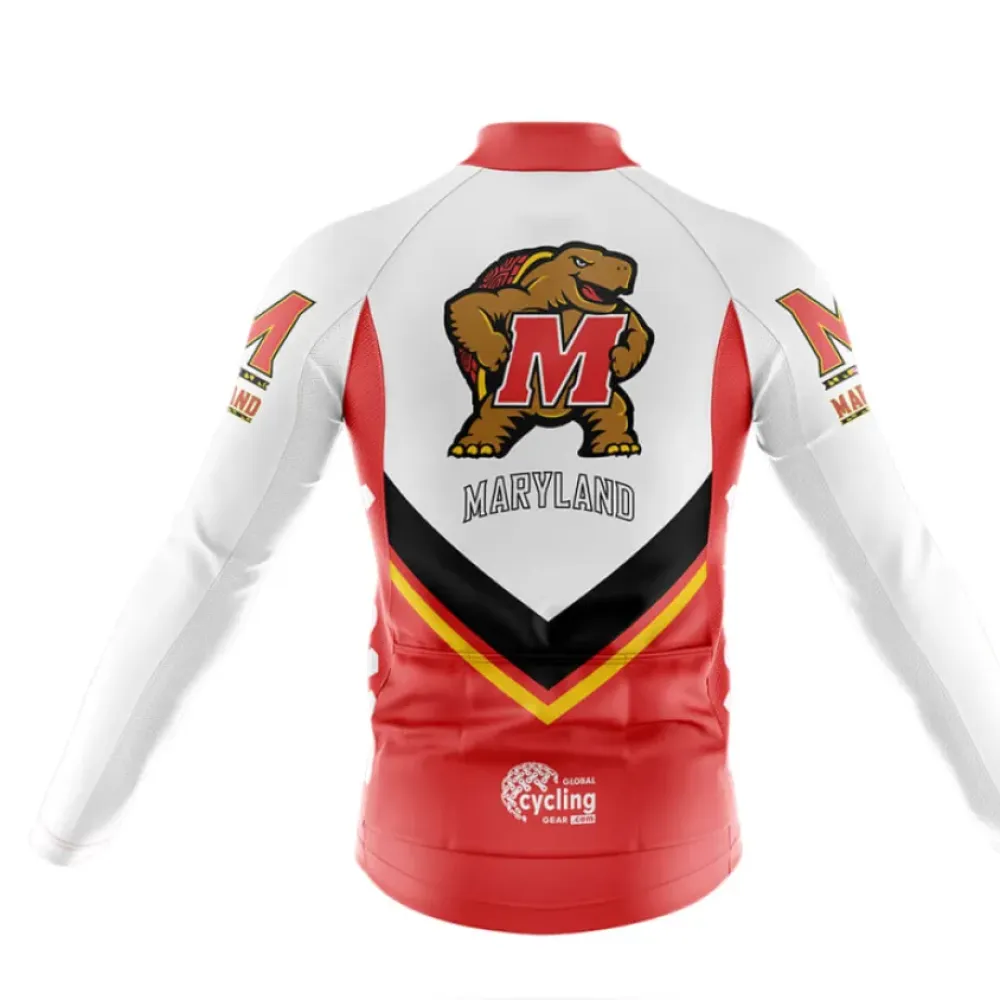 Maryland Mascot Cycling Bibs Ver.3 Comfortable White/Red/Black