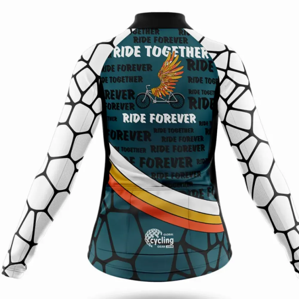 Ride Together Women's Cycling Kit Together Forever Teal/Orange/Black