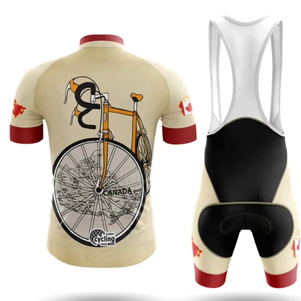 Canada Riding Club Map Design Cream/Burgundy/Red