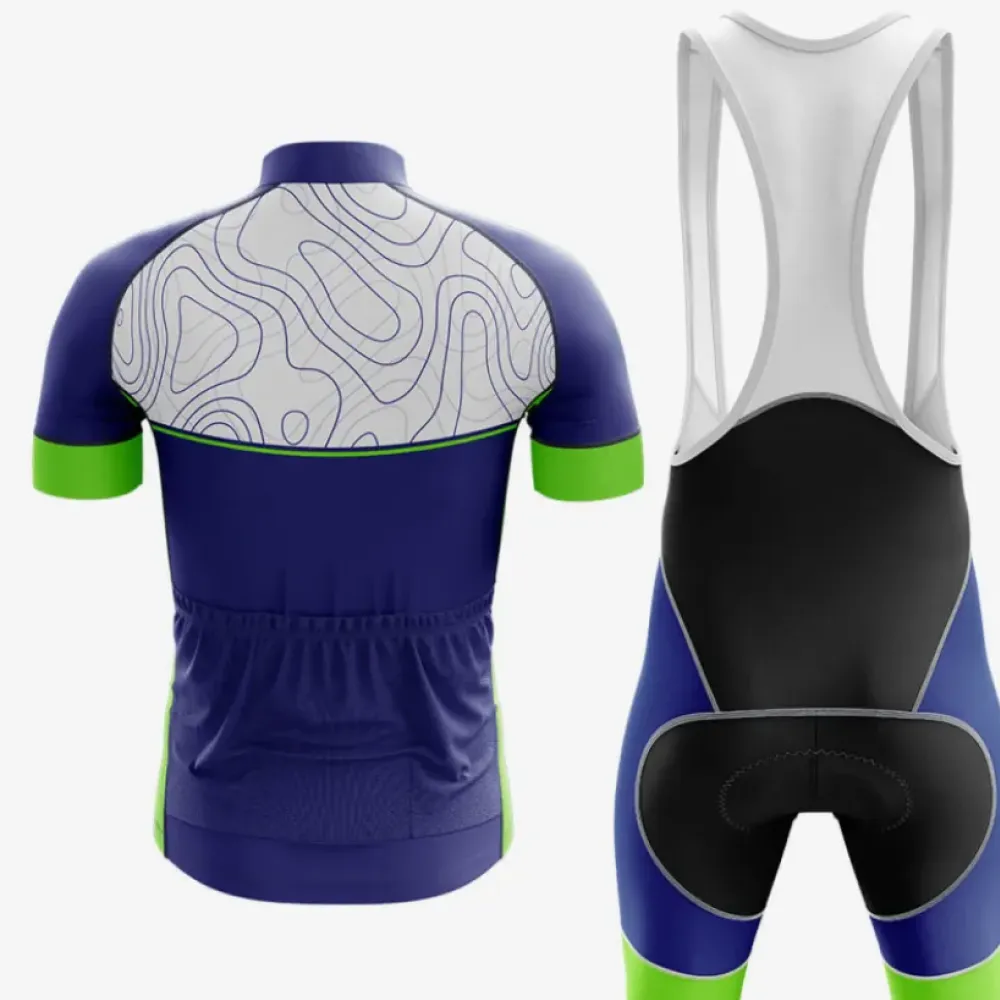 Fat Crying Cycling Jersey Blue/Green/White