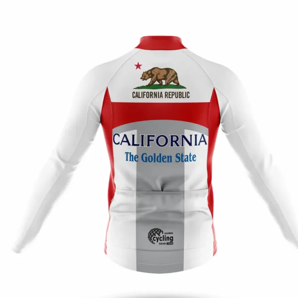 California S6 Cycling Bibs White/Red/Black
