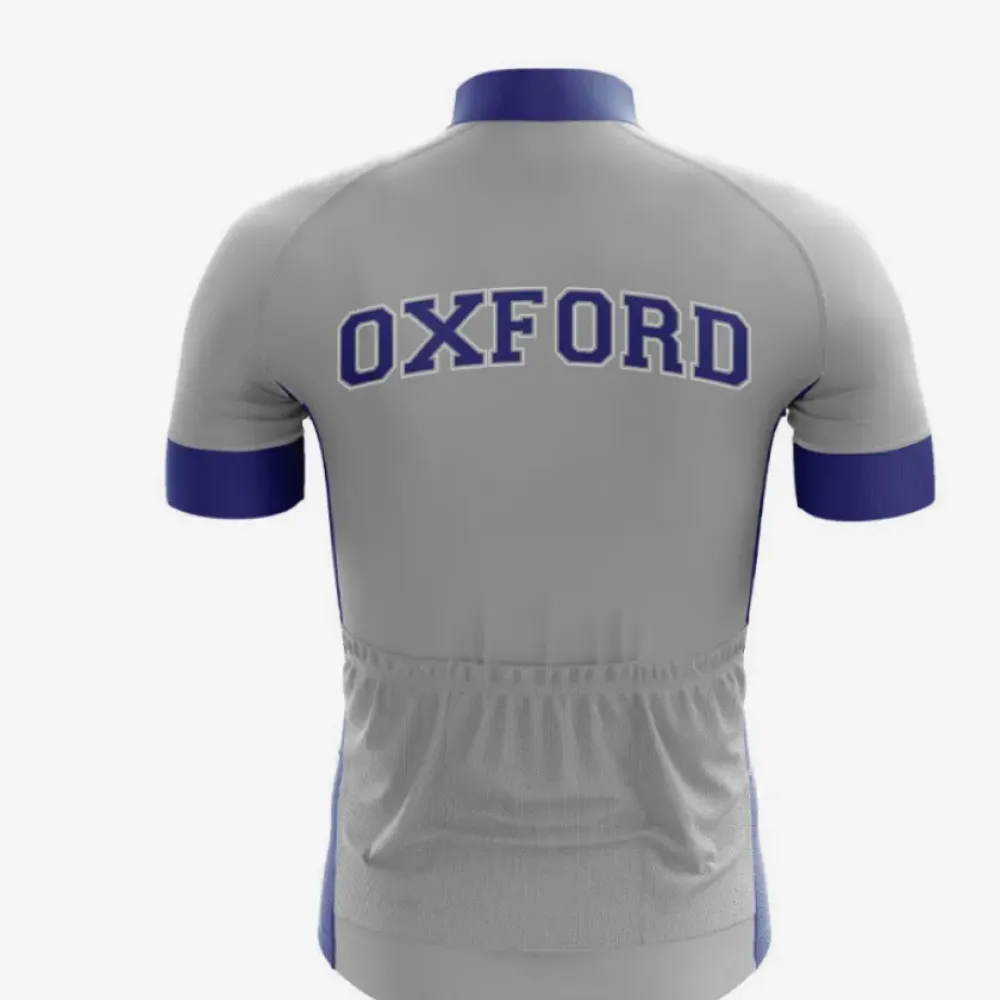 Oxford Cycling Jersey Breathable Gray/Dark Blue/White