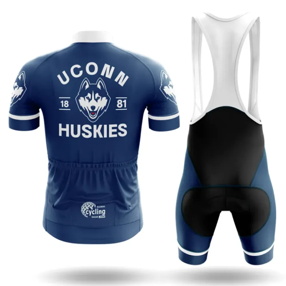 University of Connecticut Cycling Bibs Wolf Navy/White/Blue