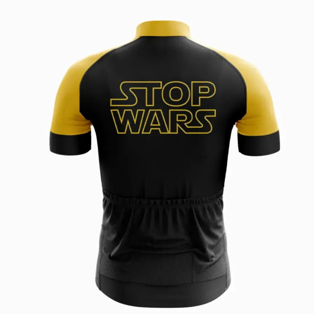 Star Wars Cycling Jersey Unique Design Black/Yellow/Gold