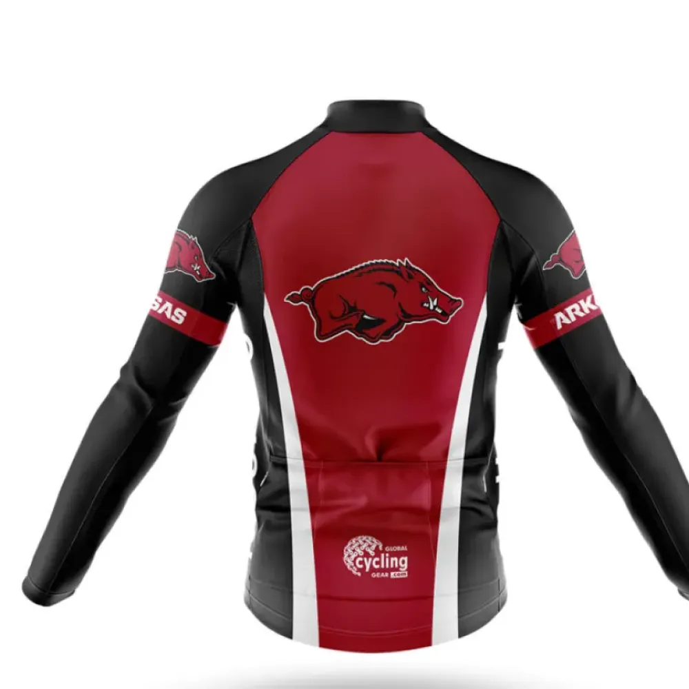 University of Arkansas Cycling Bibs Comfortable Black/Red/White