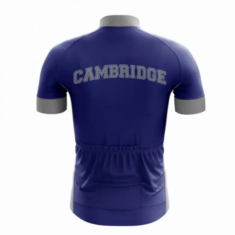 Cambridge Cycling Jersey Breathable Navy/Grey/White