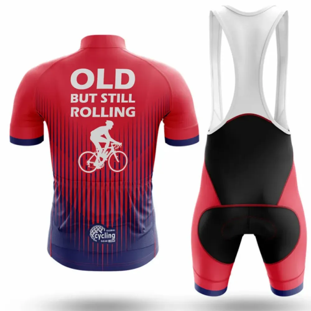 Cycling Kit Old But Still Rolling Red/Blue/Pink