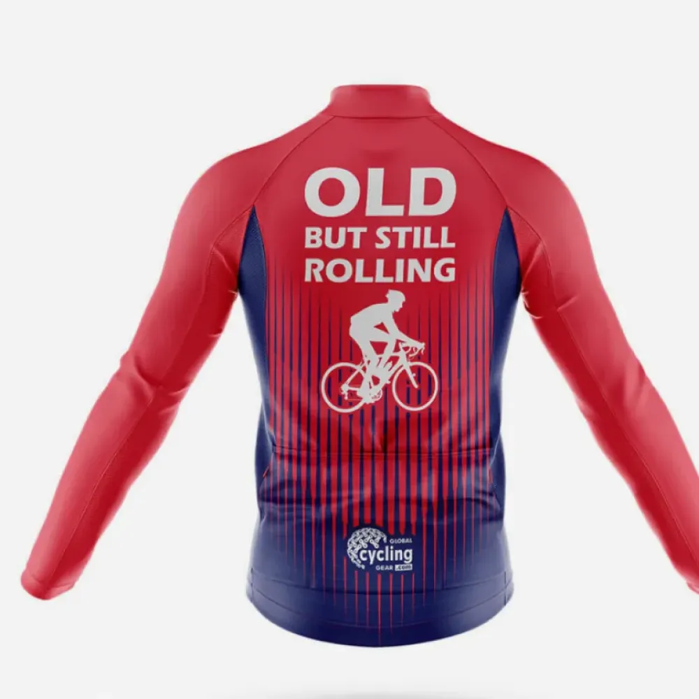 Cycling Kit Old But Still Rolling Red/Blue/Pink