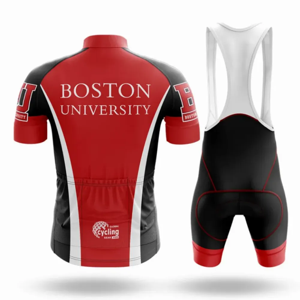 Boston University Long Sleeve Cycling Jersey Red/Black/White